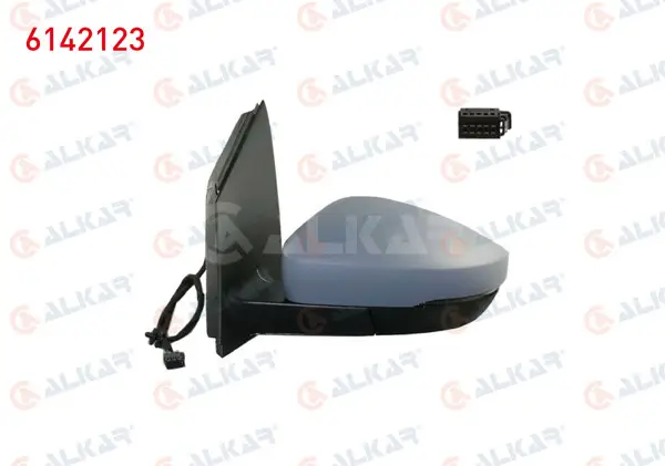 Dış Dikiz Aynası Sol Mekanik Asferık Astarlı Sinyalli Dıkdortgen Soketlı 2 Pin Volkswagen Polo (6R1, 6C1) 2010-2017