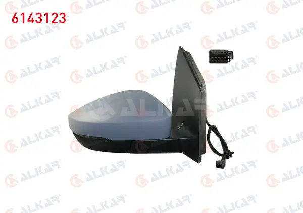 Dış Dikiz Aynası Sağ Mekanik Astarlı Sinyalli Dıkdortgen Soketlı 2 Pin Volkswagen Polo (6R1, 6C1) 2010-2017