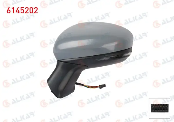 Dış Dikiz Aynası Sol Elektrikli Asferık Isıtmalı Astarlı Otomatik Katlanır Sinyalli Sensörlü Led Kör Noktalı 10 Pin Renault Captur II 2020 -