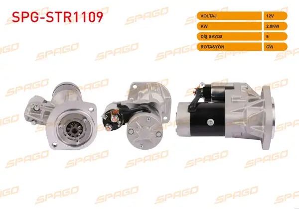 Marş Motoru 12V 2Kw 9 Dıs Cw (Str6009) Nissan Pick Up 2.5D 98-05 / Bmc Levend 2.5-3.0