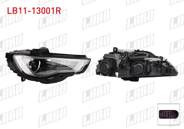 Far Sağ Xenon Merceklı Ledlı Audi A3 2013 -