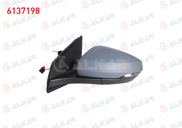Dış Dikiz Aynası Sol Mekanik Asferık Astarlı Sinyalli 2 Pin Volkswagen Polo (Aw1, Bz1) 2017-2021