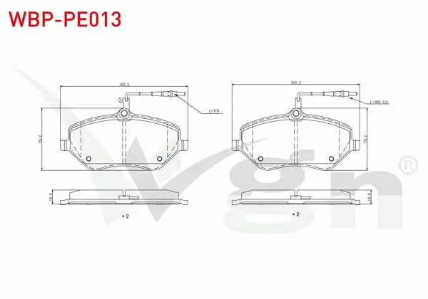 Fren Balata Ön Fişli Peugeot 407 (6D) 2.0 HDI 2004-2011 / Peugeot 407 (6D) 2.0İ 2004-2011 / Peugeot 607 (9D,9U) 2.0 HDI 2000-/ Citroen C6 (TD) 3.0 V6 2005-/ Peugeot 607 (9D,9U) 3.0İ 2000 -