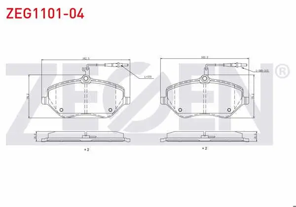 Fren Balata Ön Fişli Peugeot 407 (6D) 2.0 HDI 2004-2011 / Peugeot 407 (6D) 2.0İ 2004-2011 / Peugeot 607 (9D,9U) 2.0 HDI 2000-/ Citroen C6 (TD) 3.0 V6 2005-/ Peugeot 607 (9D,9U) 3.0İ 2000 -