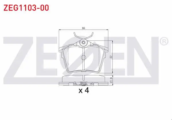 Fren Balata Arka Peugeot 407 (6D) 1.6 HDI 2004-2011 / Peugeot 407 (6D) 1.8İ 2004-2011 / Peugeot 407 (6D) 2.0İ 2004-2011 / Peugeot 407 (6D) 2.0 HDI 2004-2011