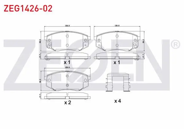 Fren Balata Ön Ikazlı Hyundai Ix35 (Lm) 2.0 CRDI 4X4 18 Jant 2010 -