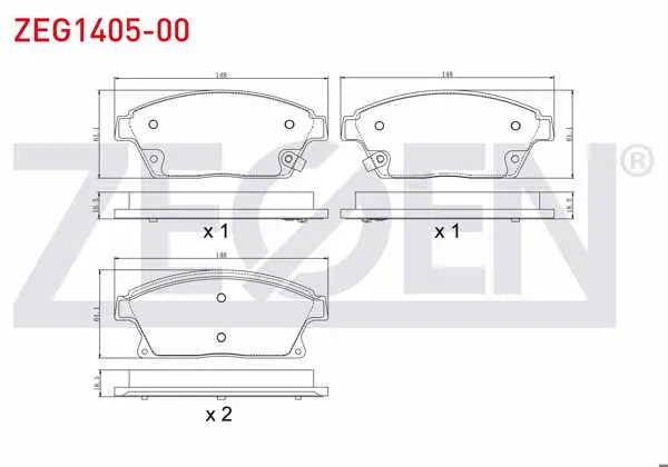 Fren Balata Ön Ikazlı Opel Astra J 1.6İ 16 Jant 2009-2016 / Mokka 1.4 2012-/ Zafira C 1.6 2011-/ Chevrolet Trax 1.6 2012-2014 / Cruze 1.6 2009-2014 /