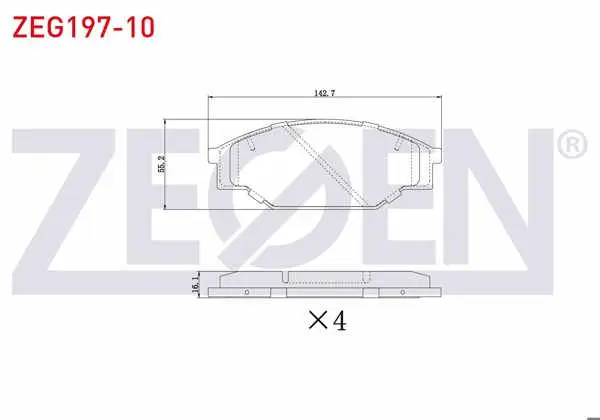 Fren Balata Ön Tel Delikli Toyota Hı-Lux Pick Up (_N_) 2.4 D 4X4 1983-2005 / Hı-Ace II (H5_) 2.4 D 1983-1989 / Hı-Lux Pick Up (_N_) 2.5 D 1983-2005