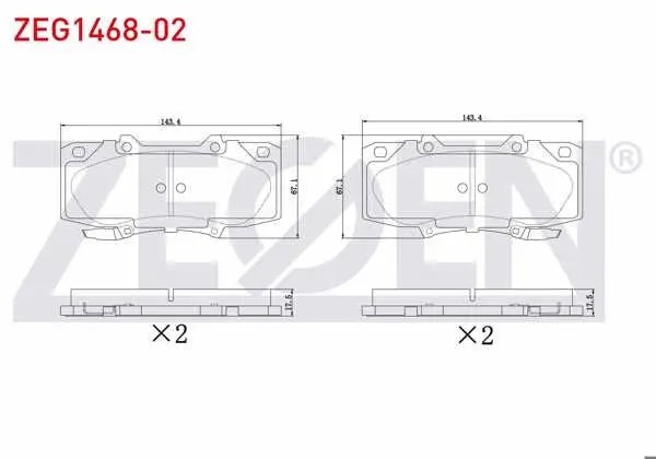Fren Balata Ön Ikazlı Toyota Hı-Lux Pick Up (Tgn1_, Ggn2_, Ggn1_, Kun2_, Kun1_) 2.5 D-4D 4X4 2005-2011