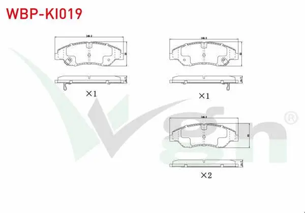Fren Balata Ikazlı On Kia Sportage (K00) 2.0İ 16.00mm 1994-2004