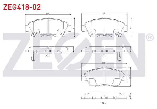 Fren Balata Ön Ikazlı Honda Civic VI 1.6İ 1995-2001 / Civic VI 1.5İ 1995-2001 / Civic VI 1.6 I-Vtec 1995-2001