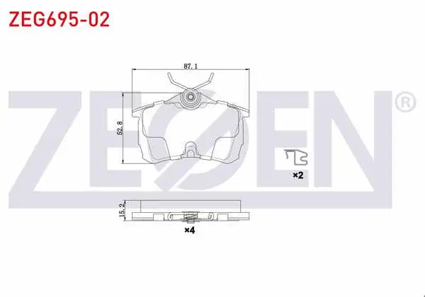 Fren Balata Arka Honda Accord VII (Cl) 1.6İ 16V 2003-2008 / Accord VII (Cl) 2.0 16V 2003-2008