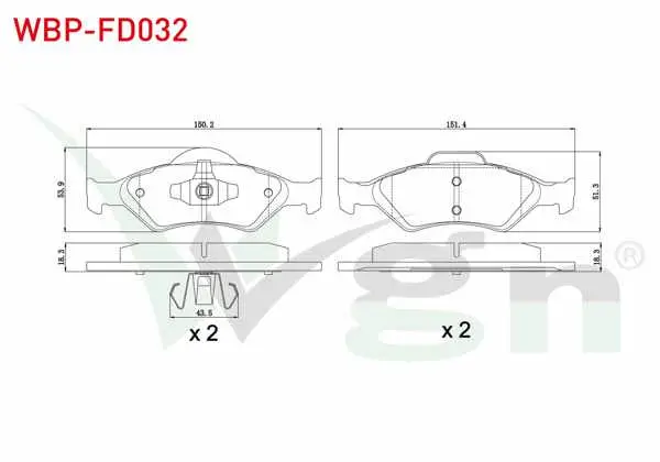 Fren Balata Ön Ford Fiesta IV 1.25İ 16V 1996-2002 / Fiesta IV 1.4İ 16V 1996-2002 / Fiesta IV 1.3İ 1996-2002