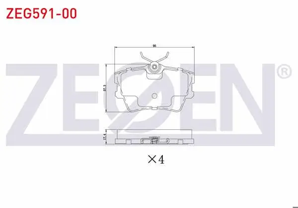 Fren Balata Arka Volkswagen Transporter IV (70Xb,70Xc,7Db,7Dw) 1.9 D 1990-2003 / Transporter IV (70Xb,70Xc,7Db,7Dw) 2.5 D 1990-2003