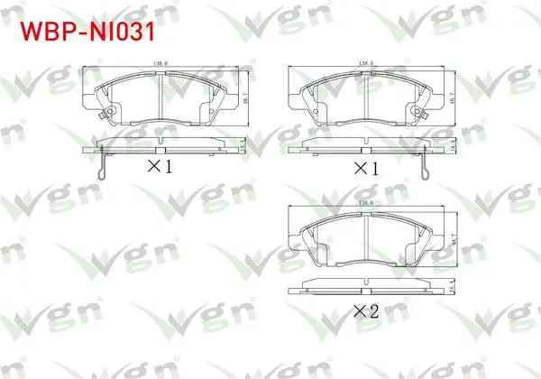 Fren Balata Ön Ikazlı Tel Delikli Nissan Micra IV (K13) 1.2 2010-/ Nissan Note (E12) 1.5 DCI 2013-/ Nissan Note (E12) 1.6İ 16V 2013 -