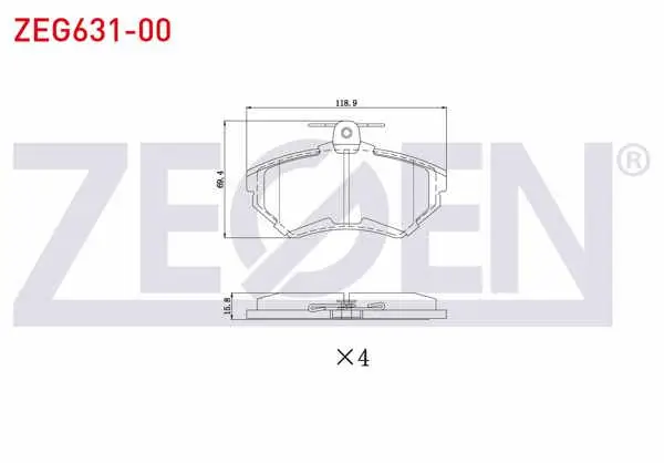 Fren Balata Ön VW Golf IV 1.8 1997-2005 / Golf III 1.6İ 1991-1999 / Golf III 1.4İ 1991-1999 / Passat 1.9 TDI 1988-1997 / Polo 1.4 1995-2001 / Cordoba 1.4 TDI 1999-2002 / Ibiza II (6K1) 1.9 TDI 1993-2002