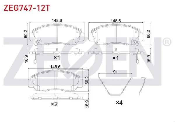 Fren Balata Ön Ikazlı Telli Honda Civic VIII 1.6-1.8 2005-2012 / Civic Ix 1.4İ-1.6İ-1.8İ 2012-2016