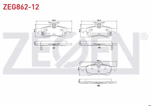Fren Balata Arka Ikazlı Honda Civic Ix 1.6İ 2012-2016 / Civic Ix 1.6 I-Dtec 2012-2016 / Civic Ix 1.4İ 2012-2016 / Toyota Yaris (P13) 1.4 D-4D 2011-/ Yaris (P13) 1.33 2011-/ Yaris (P13) 1.5 Hybrıd 2011 -