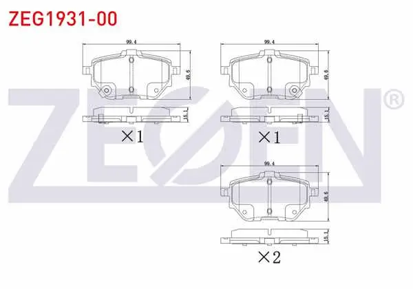 Fren Balata Arka Ikazlı Toyota Corolla (E21) 1.6 Vvt-I 2019-Elektronık Park Frenı Olmayan Aracalar İçin