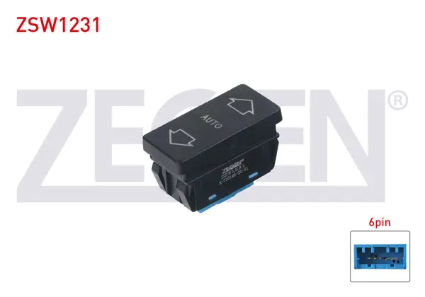 Cam Açma Anahtarı Tekli 6 Pin Otomatik Peugeot 106 II 1996-2002 / 405 I 1987-1996