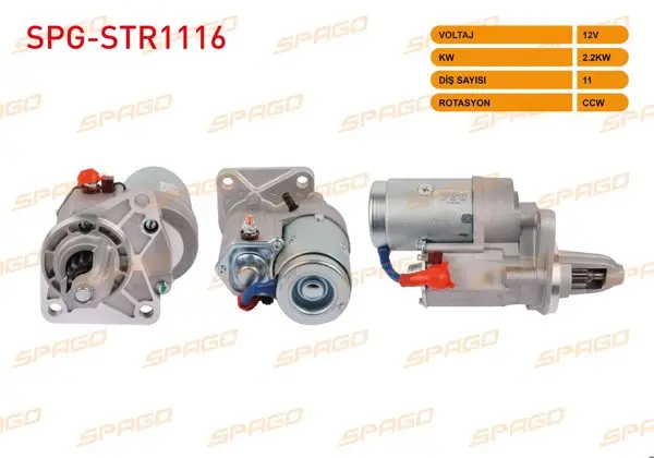 Marş Motoru 12V 2.2Kw 11 Dıs Ccw (Str6180) Kia Bongo K2700 2.7 D 99-/ Pregıo 2.7 D 97 -