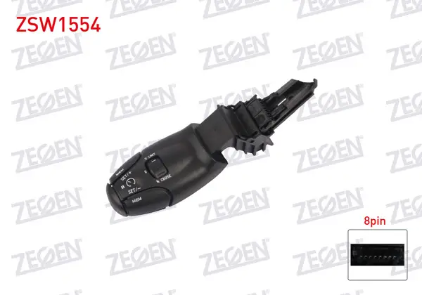 Hız Sabitleme Kolu Hafızalı 8 Pin Citroen Berlingo 1996-2008 / C3 II 2009-2016 / Peugeot 2008 2013-/ 207 2006-2012 / 307 2000-2007 / 308 2007-2013 / 406 1995-2004 / 407 2004-2011 / Partner 2008 -