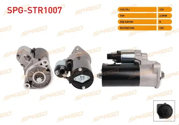 Marş Motoru 12V 2.0Kw 9 Dıs Cw (Str6610) VW Crafter 30 55 2.5 TDI 06-13