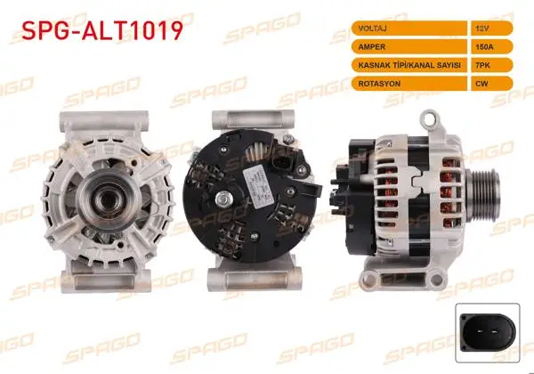 Alternatör 12V 150A 7Pk (Alt2400) Ford Transit (V363) 2.2 TDCI 14 -