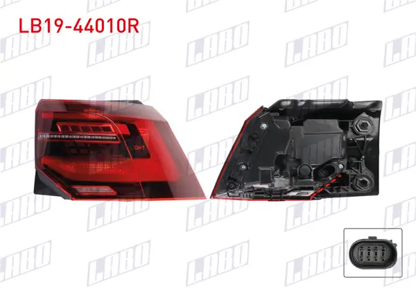 Stop Sağ Dış Kayar Ledlı Volkswagen Golf VIII