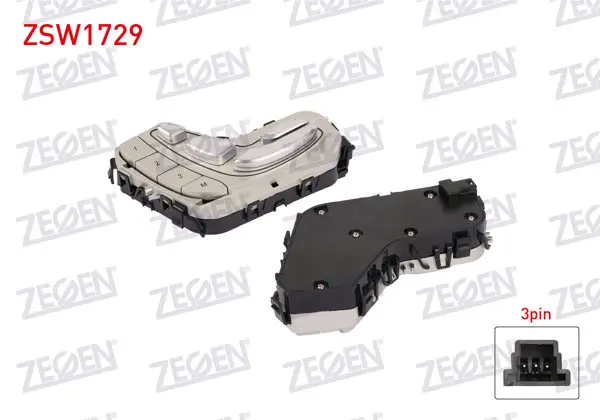 Elektrikli Koltuk Ayar Düğmesi Sol 3 Pin Mercedes C Serisi (W205)