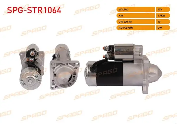 Marş Motoru 12V 1.7Kw 10 Dıs Cw (Str6090) Astra H 04-10-Vectra 04-08-Insignia 08-17 (1.9 2.0 CDTI Araclar İçin)