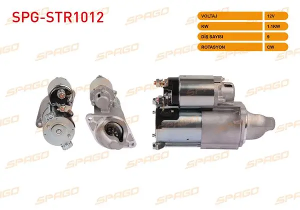 Marş Motoru 12V 1.1Kw 9 Dıs Cw (Str3063) Astra H J-Insignia-Zafira-Meriva / Cruze 09-14 (1.6 Benzinli Araclar İçin)