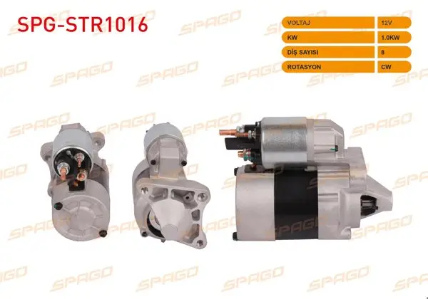 Marş Motoru 12V 1.0Kw 8 Dıs Cw (Str3230) Clio I II-Megane I II-Laguna II (1.4 1.6 Benzinli Araclar İçin)