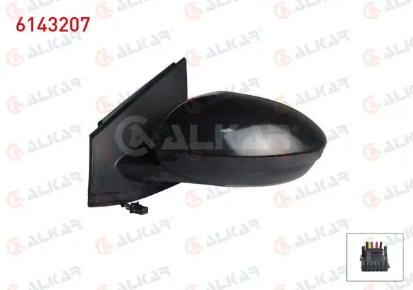 Dış Dikiz Aynası Sol Elektrikli Isıtmalı Astarlı 5 Pin Dacia Sandero / Stepway II (B8_) 2021-/ Jogger 2022-/ Logan III 2021 -