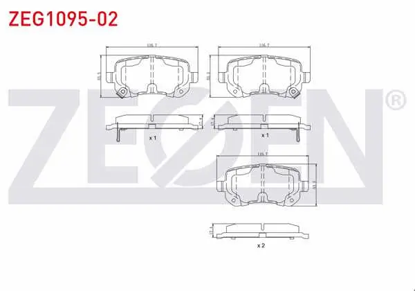 Fren Balata Arka Ikazlı Fiat Freemont (Jf) 2.0 Mjt 170 Hp 2011-/ Chrysler G.Voyager 3.3İ 2008-/ Jeep Wrangler III 2.8 CRDI 2007-/ Dodge Nitro 2.8 Crd 2007-/ Dodge Journey 2.0 Crd 2008 -