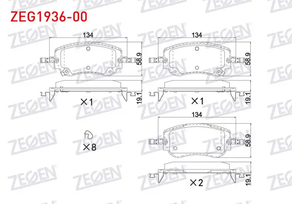 Fren Balata Ön Ikazlı Fiat Egea Cross 1.3 Mtj-1.4-1.6-1.6 Mtj 2015-/ 1.0-1.6 Mtj 2020 -