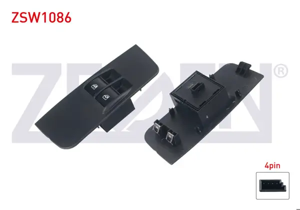 Cam Açma Anahtarı Çiftli Çerçeveli Yesıl Işık 4 Pin Fiat Palio 1996-2005 / Linea 2007 -