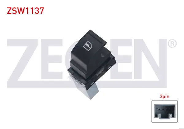 Cam Açma Anahtarı Tekli 3 Pin Caddy III-Golf IV-Jetta IV-Passat-Tiguan-Ibiza IV-Leon-Toledo 2002-2015 / Touareg-Touran-Polo 2009 -