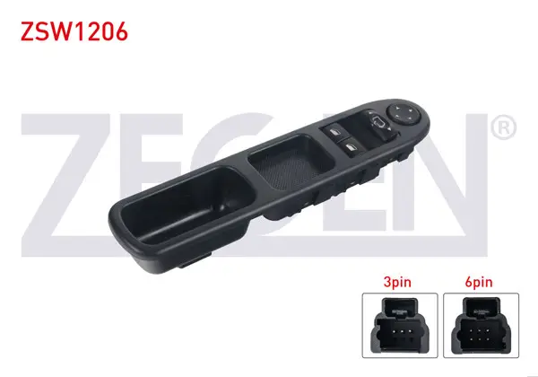 Cam Açma Anahtar Grup Ayna Ayarlı Çiftli 9 Pin Peugeot 307 2000-2007