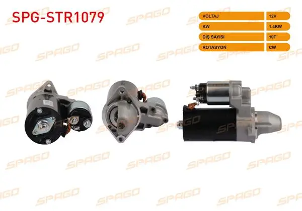 Marş Motoru 12V 1.4Kw 10 Dıs Cw Doblo 10-23-Fiorino 10-24-Egea 15-24 (1.3 Mjt Start-Stoplu Araclar İçin)