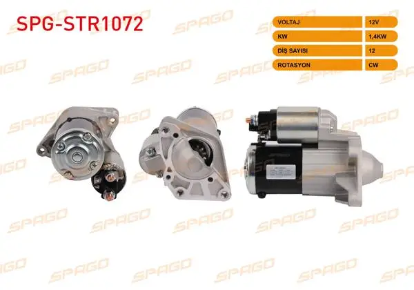Marş Motoru 12V 1.5Kw 12 Dıs Cw Traffic III-Talisman / Qashqai II-X-Traıl III (1.6 2.0 DCI Araclar İçin)