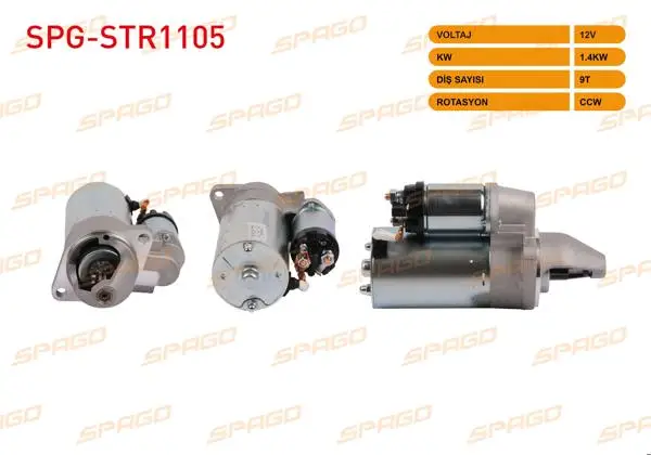 Marş Motoru 12V 1.4Kw 9 Dıs Ccw (Str6044) Lada Vega 1.5 99-06-Samara 1.5 93-03