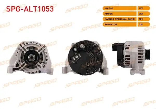Alternatör 12V 90A 5Pk (Alt440) Linea 07-17-Egea 15-24-Punto 09-17 (1.2 1.4 Benzinli Araclar İçin)