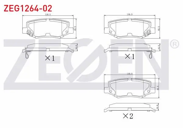 Fren Balata Arka Ikazlı Fiat Freemont (Jf) 2.0 Mjt 170 Hp 2011-/ Jeep Wrangler III (Jk) 3.8İ V6 2007-/ Chrysler G.Voyager 3.3İ 2008-/ Dodge Nitro 2.8 Crd 4X4 2007 -