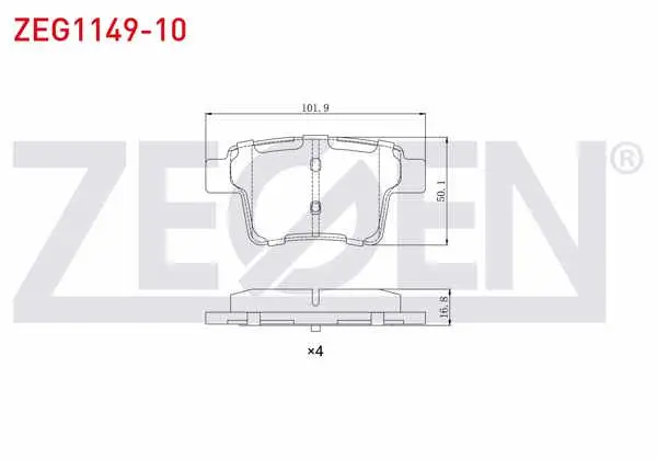 Fren Balata Arka Ford Mondeo III 2.0İ 16V 2000-2007 / Mondeo III 2.2 TDCI 2000-2007 / Mondeo III 2.0 TDCI 2000-2007 / Jaguar X-Type 2.0İ 2001-2009 / X-Type 2.0 D 2006-2009 / X-Type 2.5İ 2001-2009