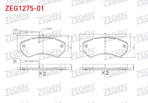Fren Balata Ön Çift Fişli Fiat Ducato III 2006-/ Peugeot Boxer III 2006-/ Citroen Jumper III 2006-/ Karsan Jest 2012-/ Ducato 2024 -
