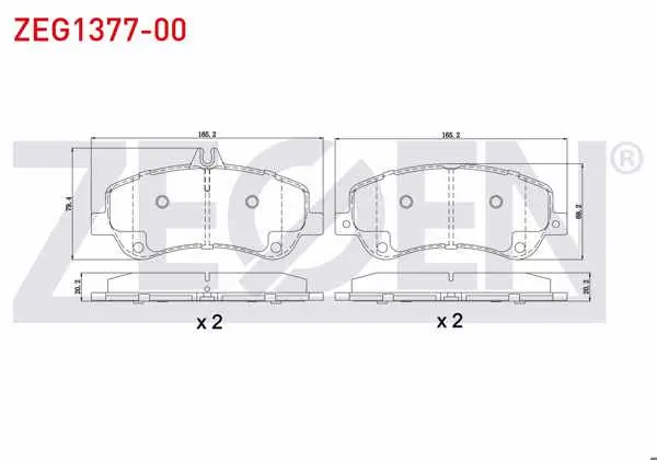 Fren Balata Ön Mercedes Glk Serisi (X204) 250 CDI 2008-/ 300 2008-/ 350 2008-/ 200 CDI 2008-/ 320 CDI 2008 -