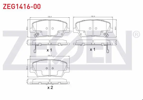 Fren Balata Ön Ikazlı Hyundai Elantra 1.6 D-Cvvt 2011-2015 / Kia Cerato 1.6 CRDI 2016-/ Kia Cerato 1.6 Mpı 2016 -