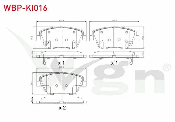 Fren Balata Ön Ikazlı Kia Rio III 1.25 Cvvt 2011-2014 / Rio III 1.4 Cvvt 2011-2014 / Kia Optıma 1.7 CRDI 2012-/ Hyundai Sonata V 2.0 CRDI 2005-2010 / 2.0 VVTI 2005-2010