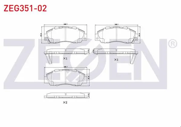 Fren Balata Ön Ikazlı Honda Accord IV-V-VI 1.6İ 2.0İ 16V 1990-1993-1997 / Accord VI 1.6İ 2.0İ Ls 1997-2003 / Hr-V (Gh) 1.6 1999-/ Cr-VI 2.0İ 16V 1995-2002 / Integra 2.0İ 16V 2001 -